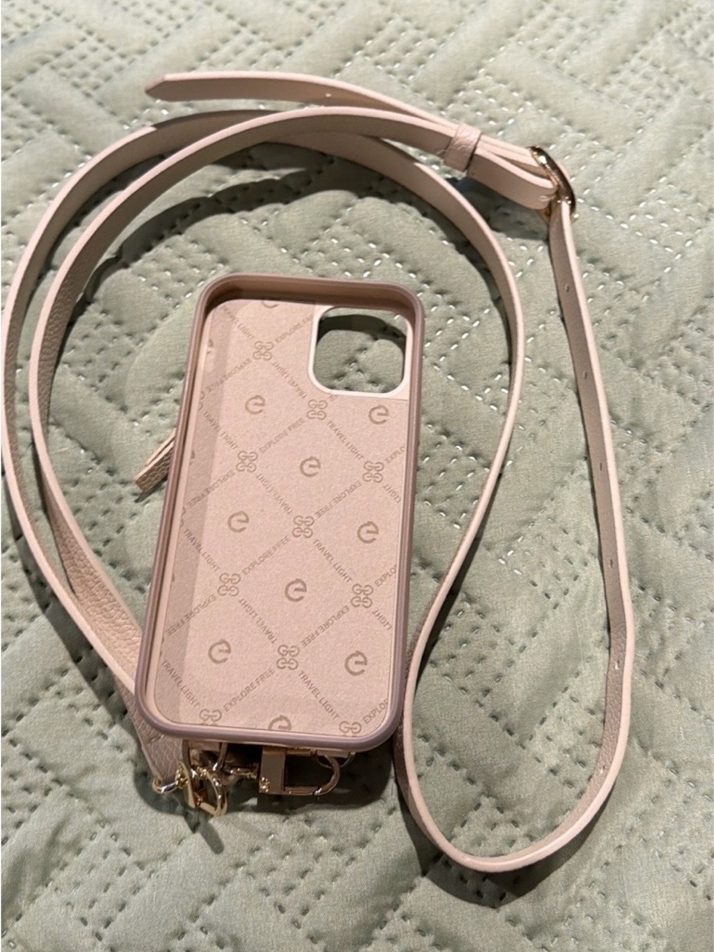 iPhone 11 Pro Max Crossbody Wallet Case Strap Zip Pouch Card Holder Pink